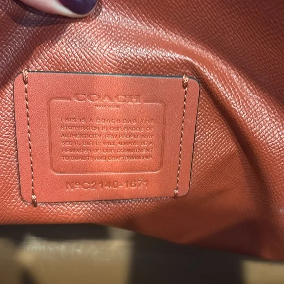 Authentic Coach Ivory Crossgrain Leather CityTote Bag! - Picture 11 of 16